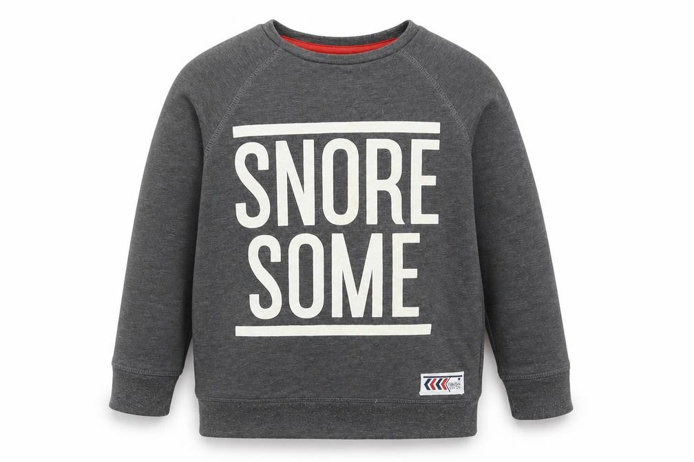 Front view of Marks & Spencer boys’ grey pullover sweatshirt, size 6-7, years