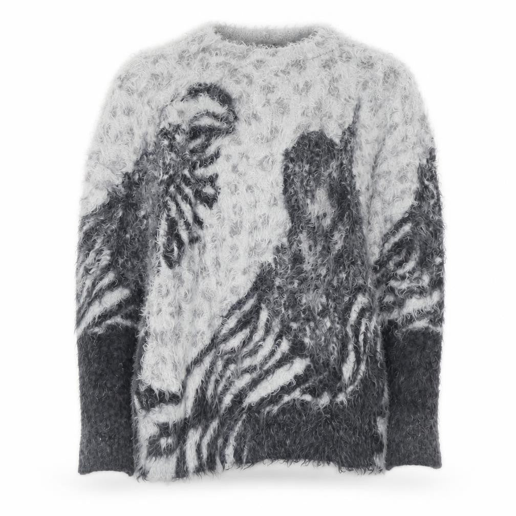 Front view of Quiz women’s grey jumper, size M