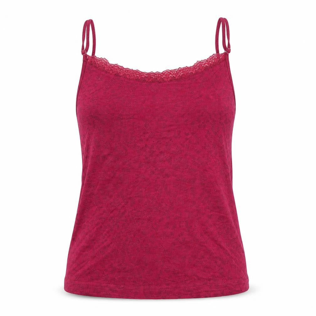 Front view of Htown women’s pink animal print basic tank, size S