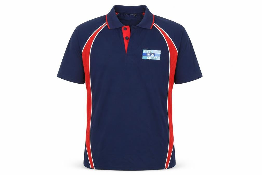 Front view of Munshini men’s blue basic t-shirt, size M