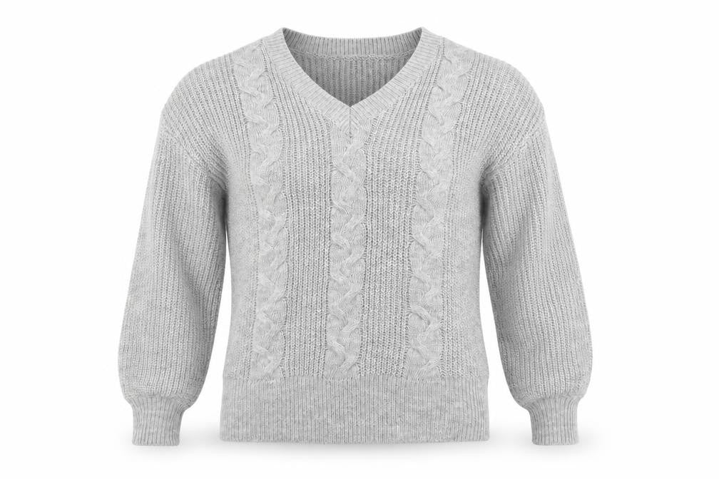 Front view of Very women’s grey jumper, size UK 10