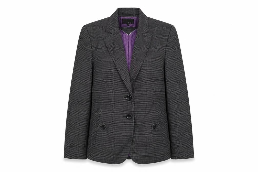 Front view of Next women’s grey jacket blazer, size UK 16