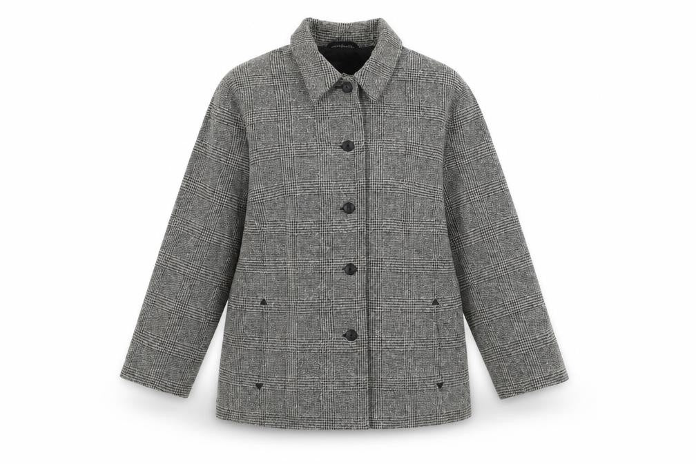 Front view of Gelco women’s grey jacket coat, size UK 14