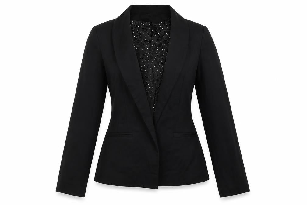 Front view of Primark women’s black jacket blazer, size UK 8
