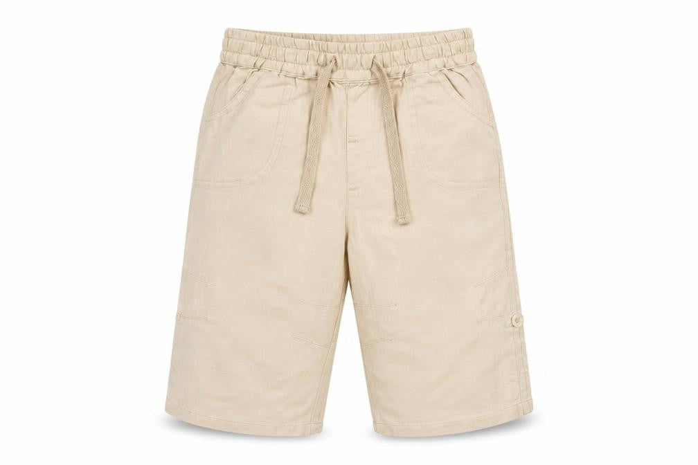 Front view of Matalan Baby Beige Trousers, size 3-6, Months
