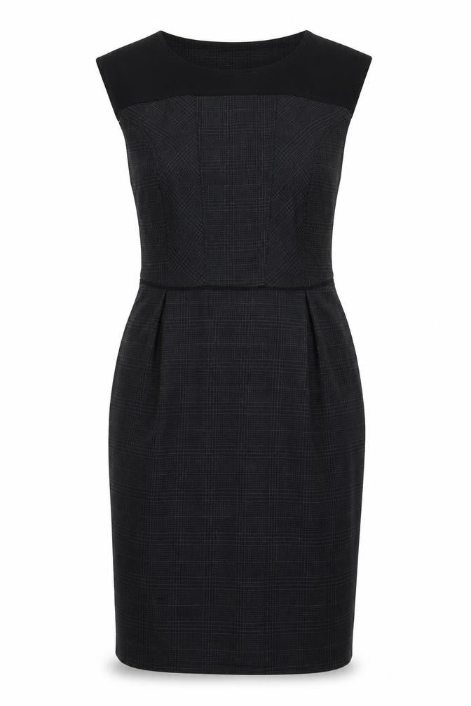 Front view of Next women’s grey check a-line, size UK 10