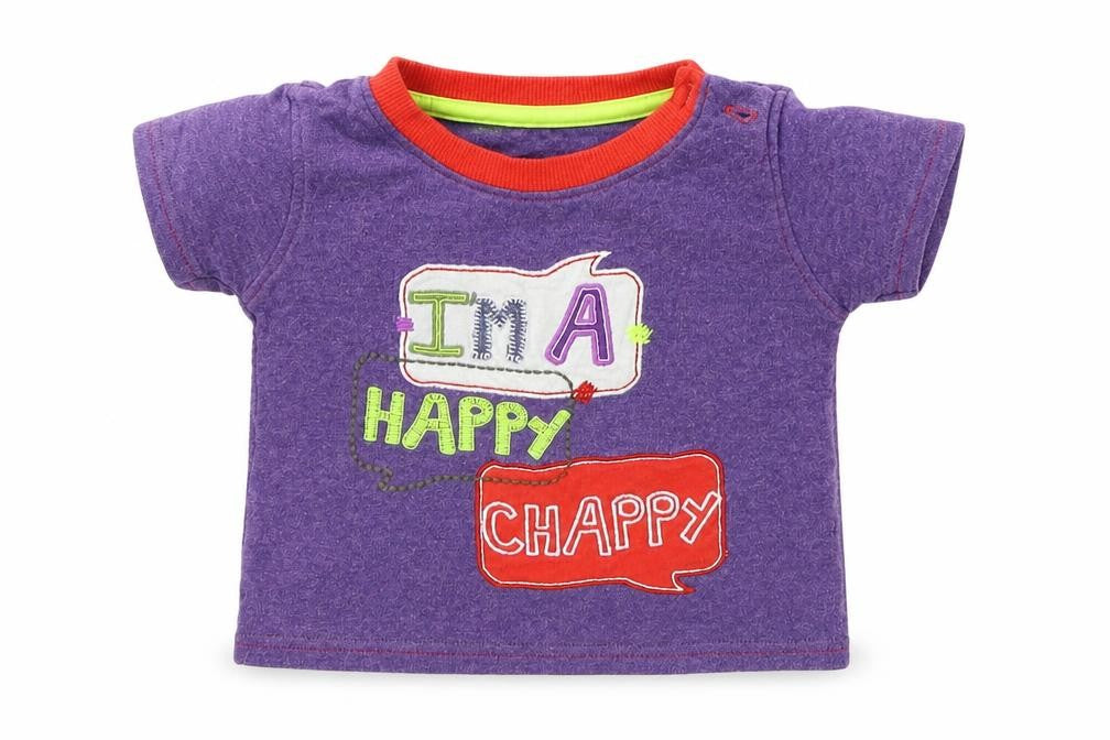 Front view of George Baby Purple Basic T-Shirt, size 3-6, Months