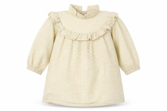 Front view of George Baby Beige Check A-Line, size 3-6, Months