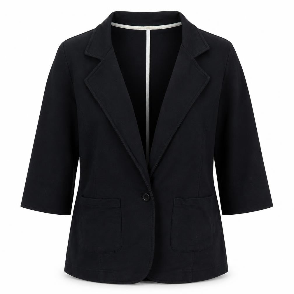 Front view of Primark women’s black jacket blazer, size UK 14