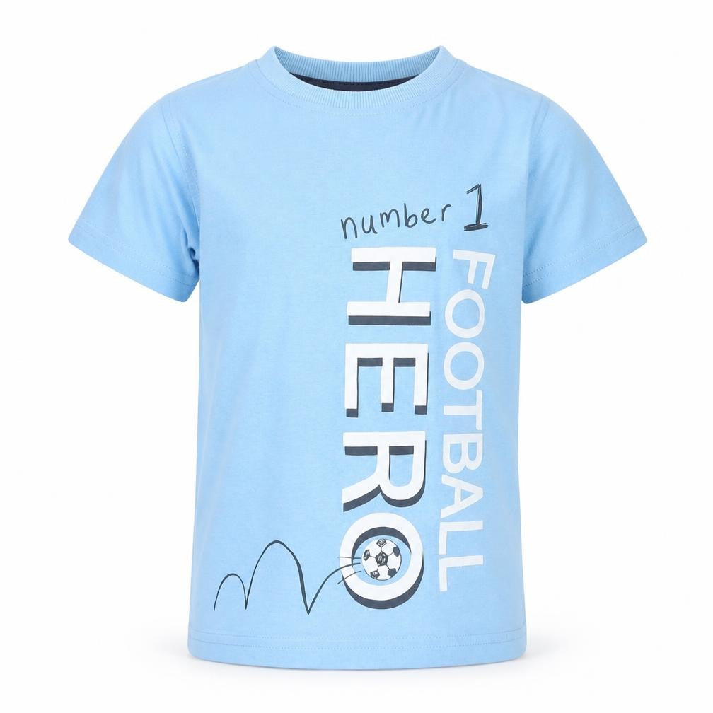 Front view of George boys’ blue basic t-shirt, size 3, years