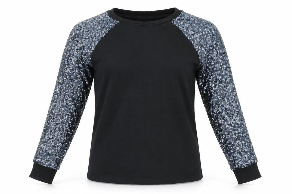 Front view of ASOS women’s black jumper, size UK 6