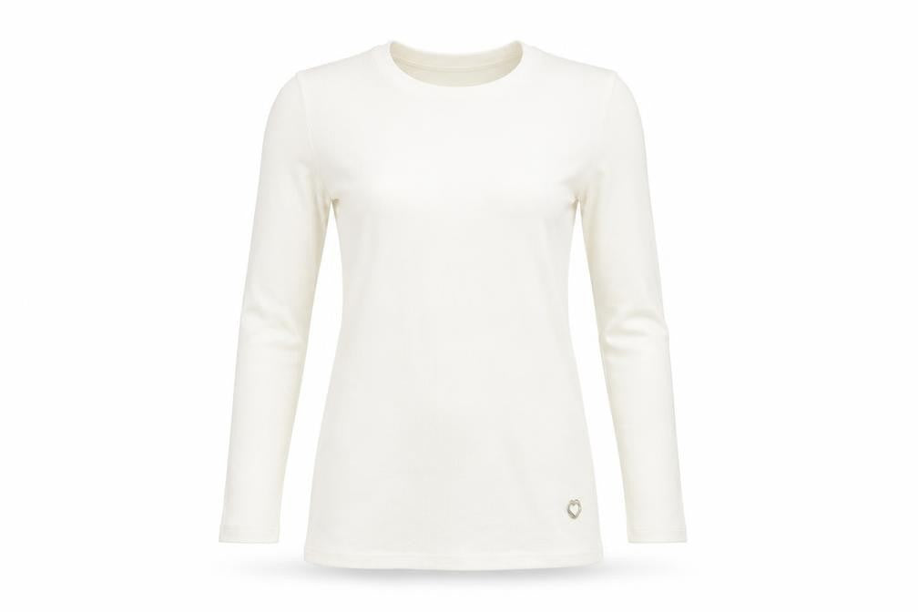 Front view of luise women’s white jumper, size UK 2