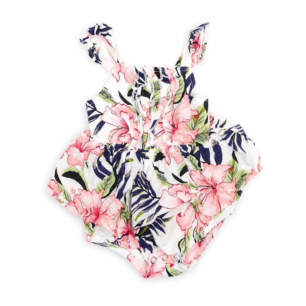 Patpat Girls White Floral  Babygrow One-Piece Size 3-6 Months