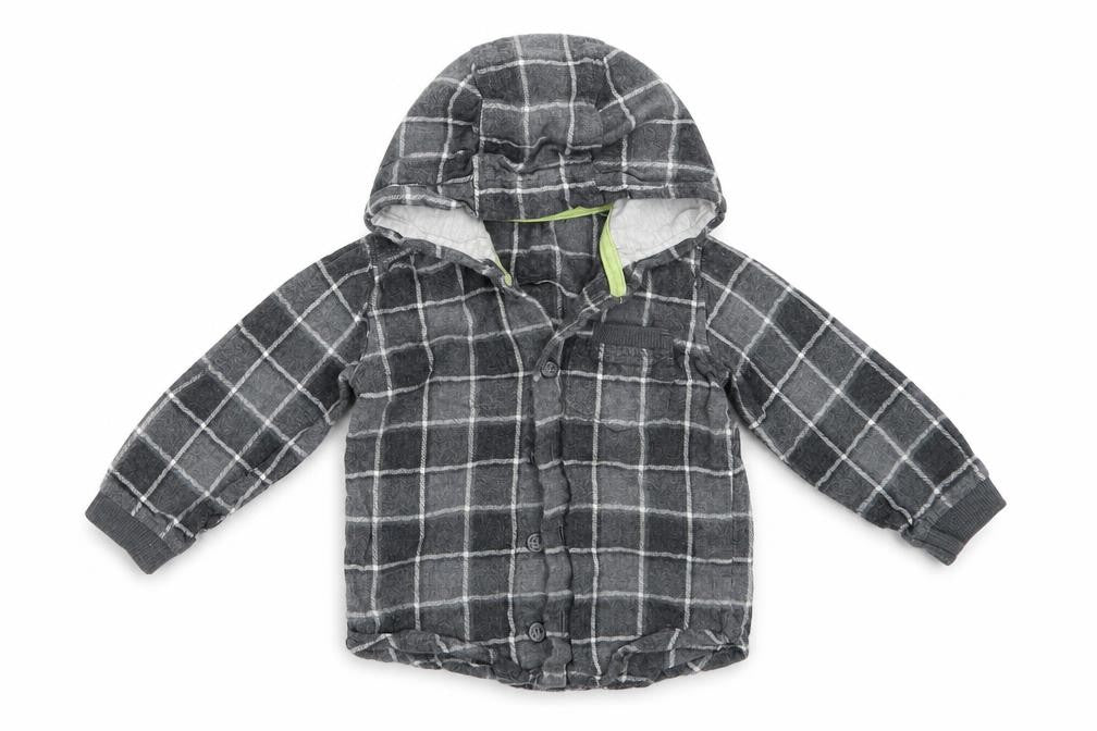 Front view of George Baby Grey Basic Button-Up, size 6-9, Months