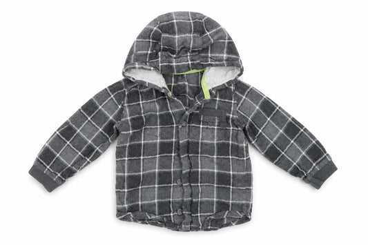 Front view of George Baby Grey Basic Button-Up, size 6-9, Months