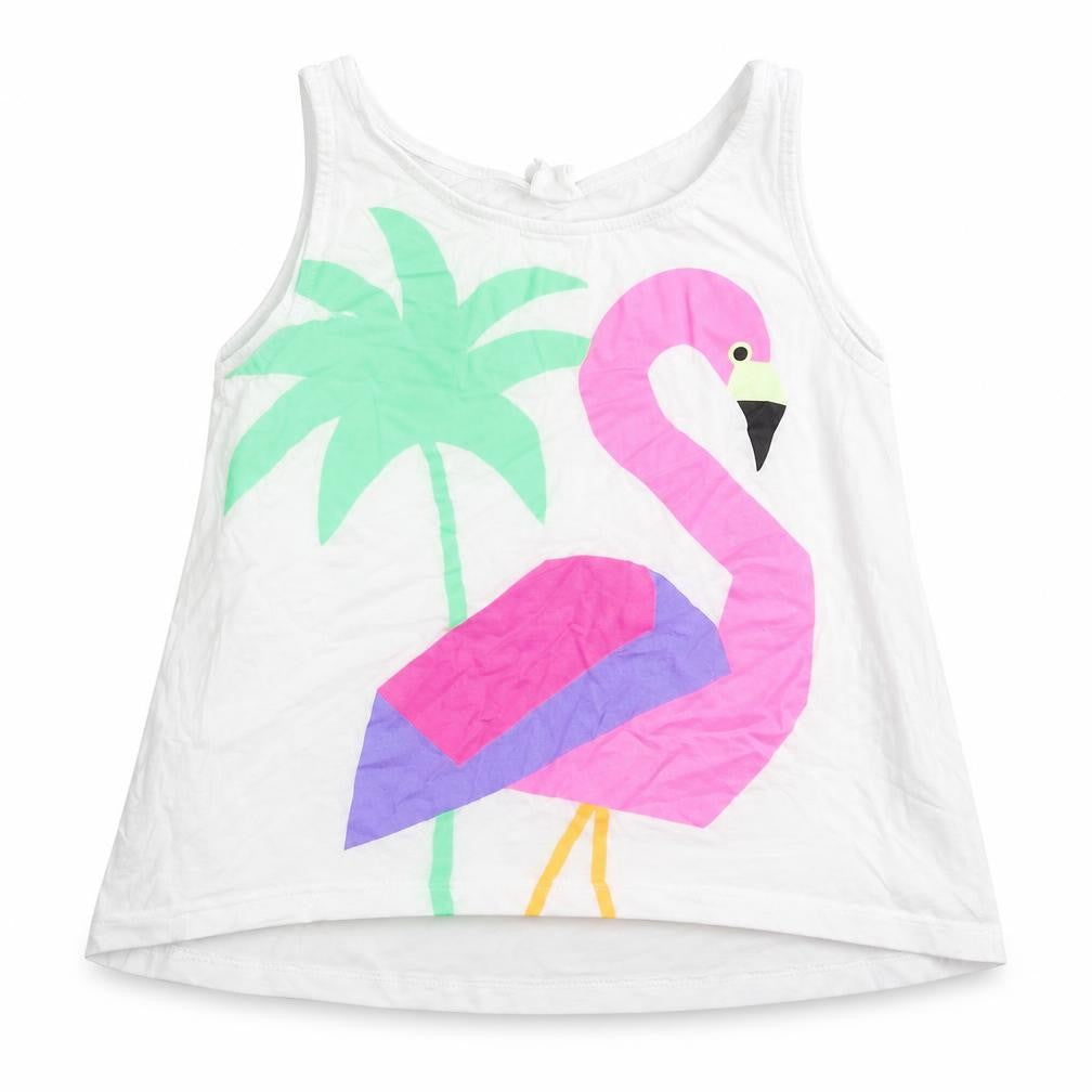 Front view of Zara girls’ white basic tank, size 12, years