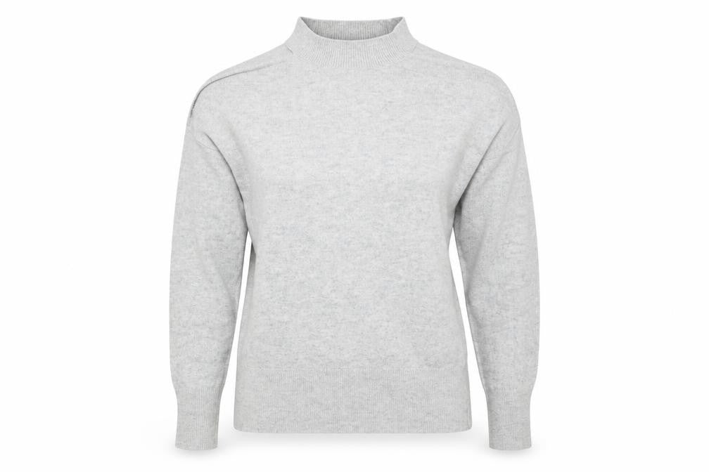 Front view of Topshop women’s grey jumper, size UK 8