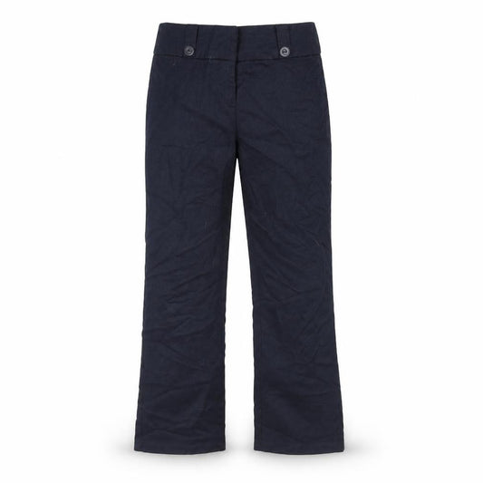 Front view of Preworn boys’ blue dress pants trousers, size 9, years - school