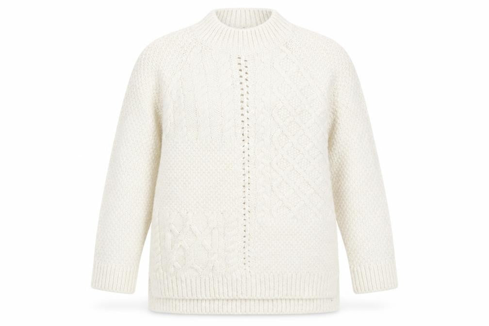 Front view of Tu women’s beige jumper, size UK 12