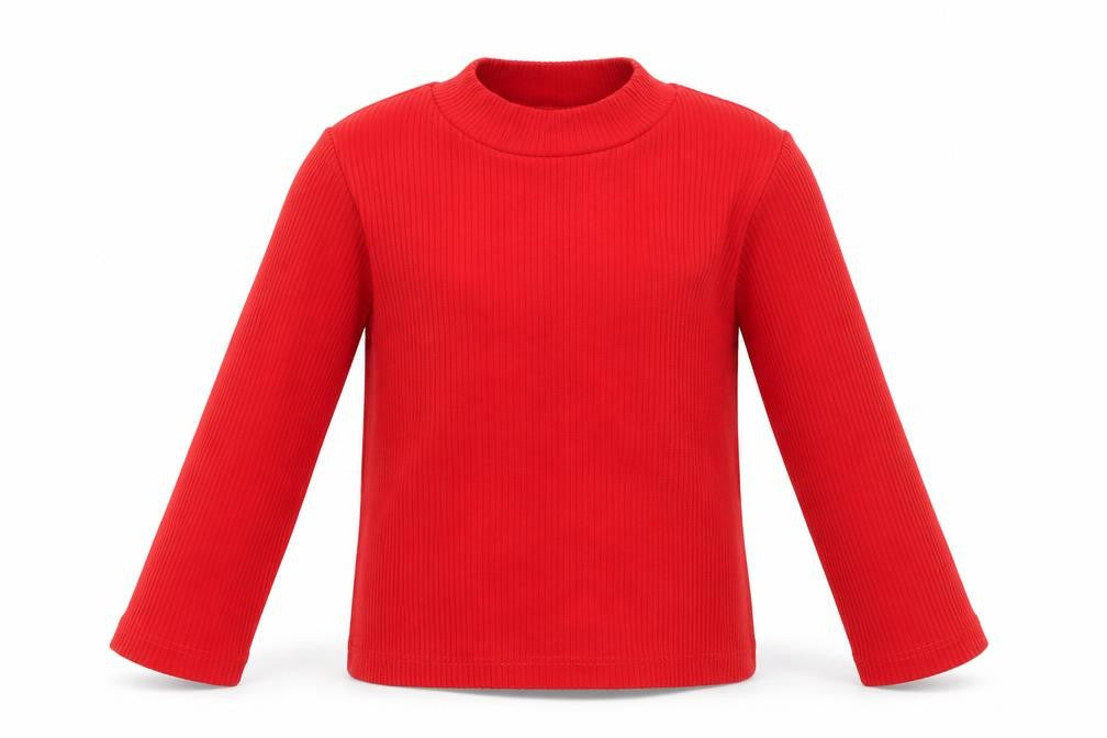 Front view of F&F girls’ red basic t-shirt, size 3-4, years