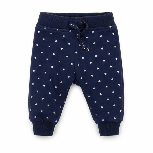 Front view of Primark Baby Blue Geometric Jogger Trousers, size 0-3, Months