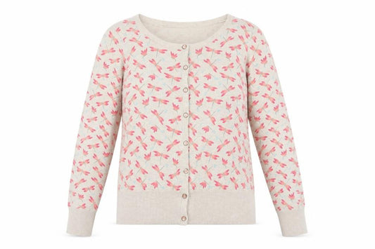 Front view of F&F women’s beige geometric cape jumper, size UK 16