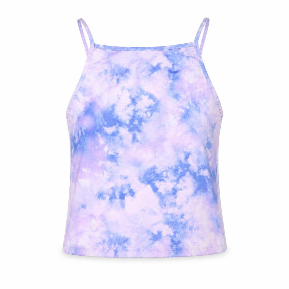 Front view of New Look women’s purple camisole tank, size UK 10