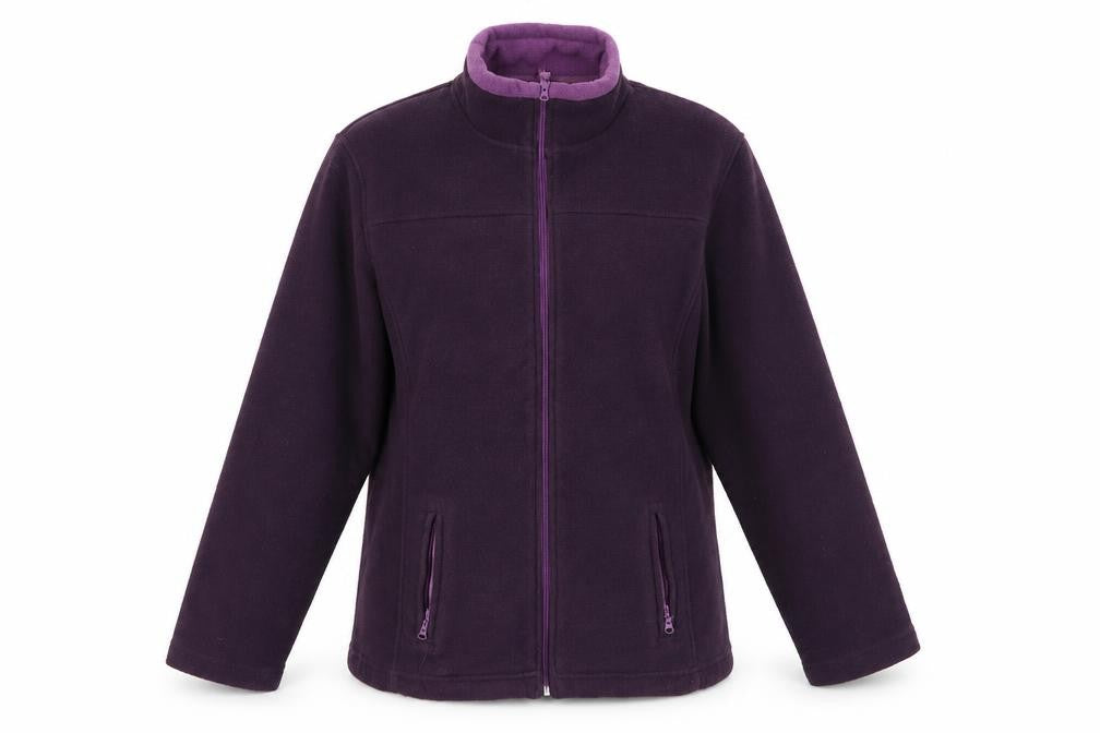 Front view of Sarah Hamilton women’s purple jumper, size XL