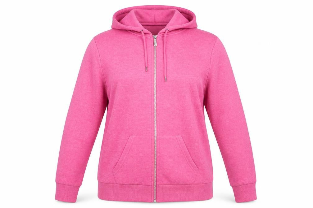 Front view of Studio Basics women’s pink jacket, size UK 14