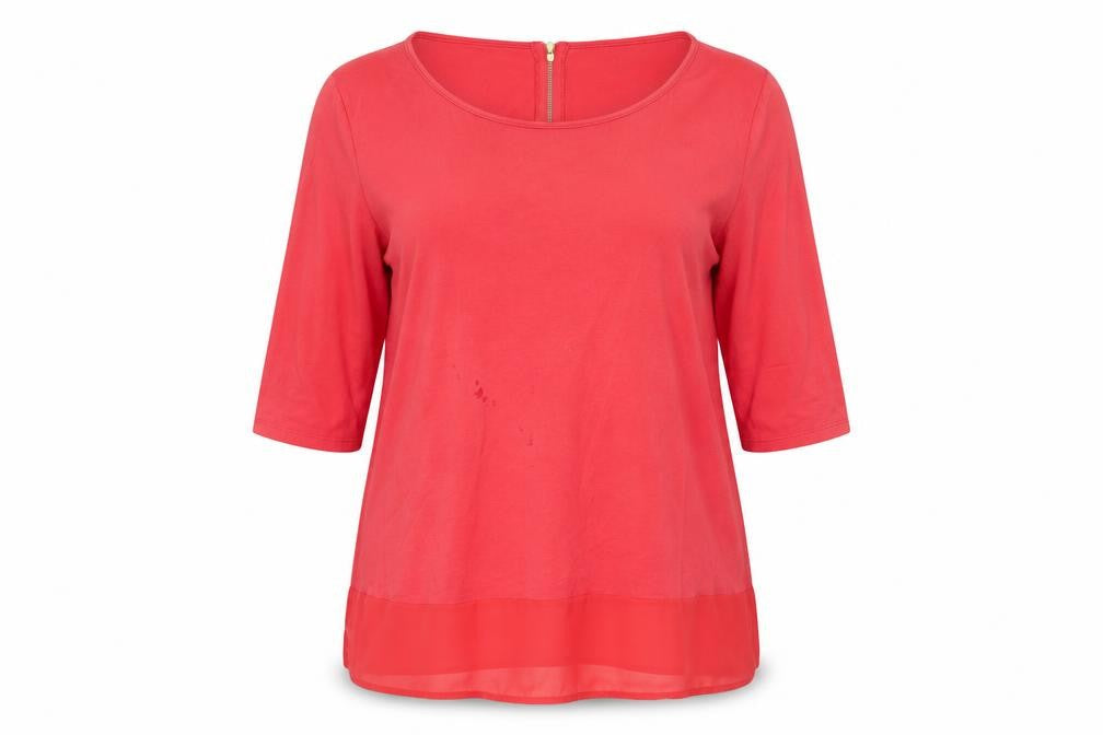 Front view of George women’s red basic blouse, size UK 16