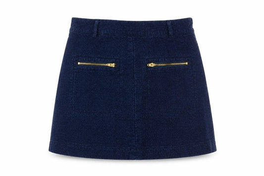 Front view of Next girls’ blue a-line skirt, size 11, years