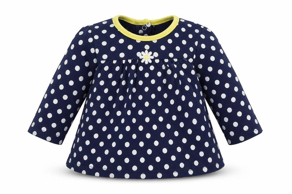 Little Me Baby Black Polka Dot  A-Line  Size 12 Months
