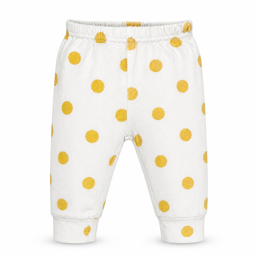Preworn Baby White Polka Dot  Jogger Leggings Size 0-3 Months