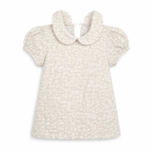George Girls Beige Floral  T-Shirt Dress  Size 18-24 Months