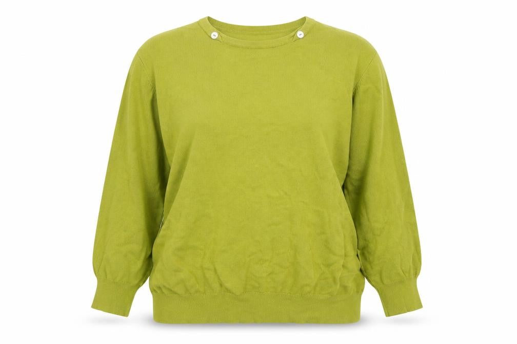 Front view of Bonmarché women’s green jumper, size XL