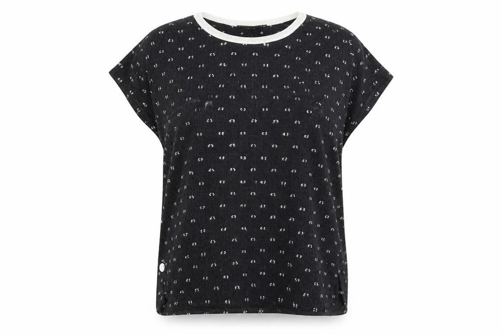 Front view of AFUNGUARD women’s grey basic blouse, size UK 14