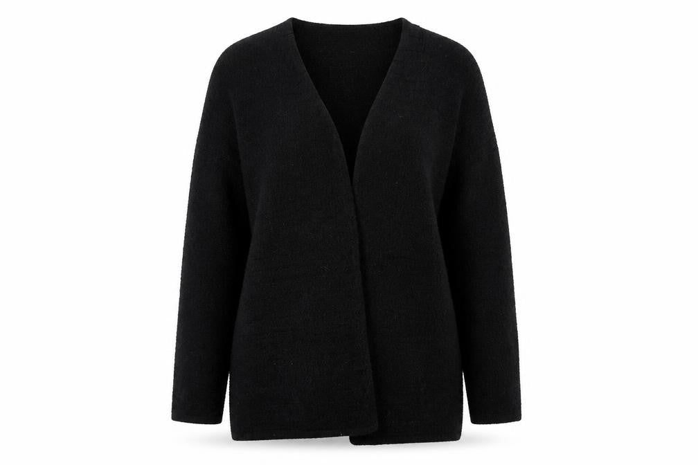 Front view of Accent women’s black cardigan jumper, size S