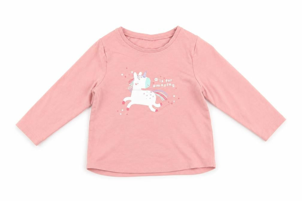 Front view of George Baby Multicoloured Basic T-Shirt, size 18-24, Months - Unicorn