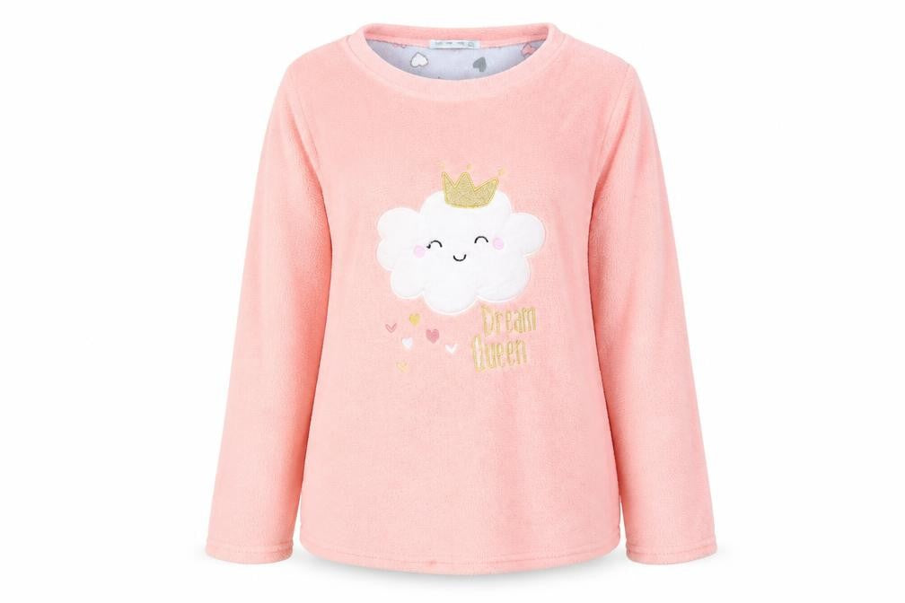 Front view of Just Like You women’s multicoloured pyjama top, size XL, - cloud