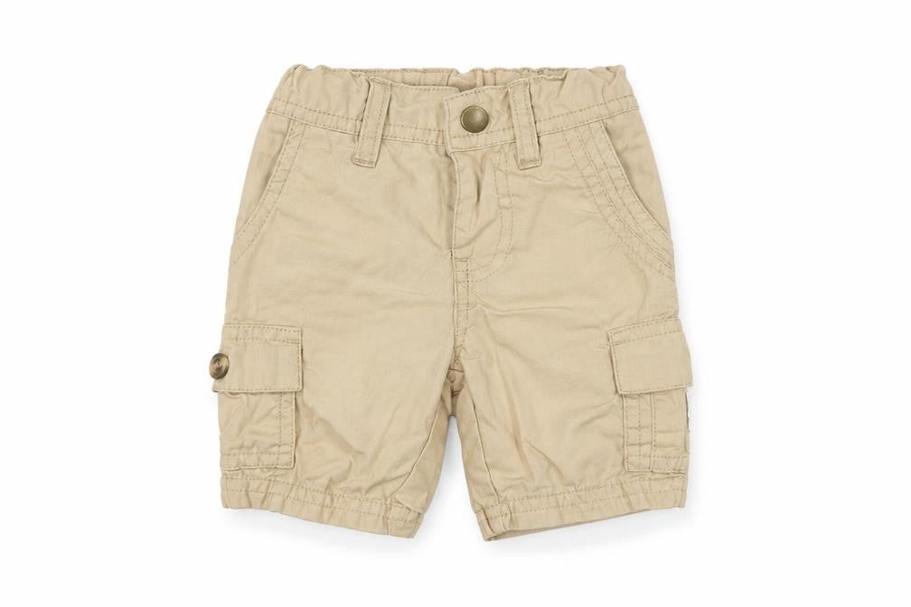 Front view of Primark Baby Beige Cropped Trousers, size 3-6, Months