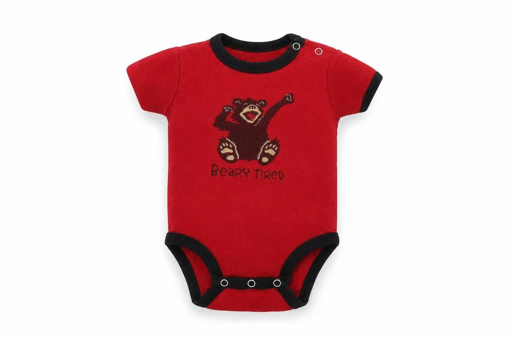 Lazy One Baby Red   Babygrow One-Piece Size 6-9 Months