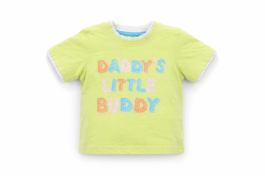Front view of Mothercare Baby Yellow Basic T-Shirt, size 9-12, Months