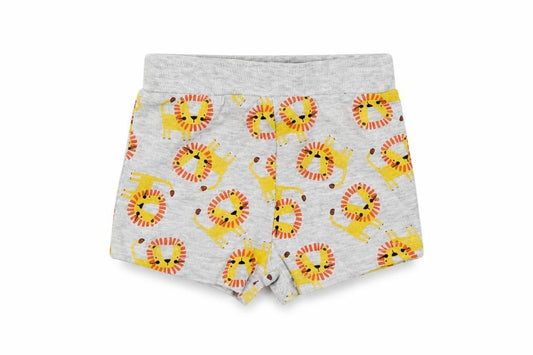 Front view of Pep&Co boys’ grey animal print cropped leggings, size 6-9, months