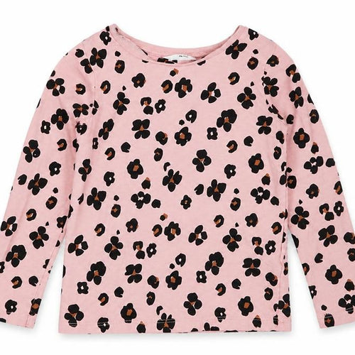 Marks and Spencer Girls Pink Animal Print  Basic T-Shirt Size 5-6 Years