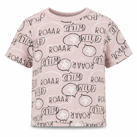 Front view of George Baby Pink Basic T-Shirt, size 12-18, Months - Roar