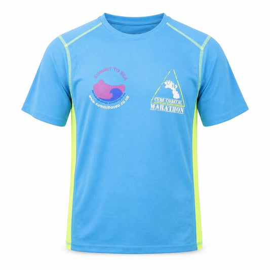 Front view of Titan men’s blue basic t-shirt, size S