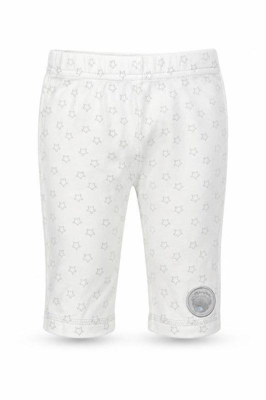 Front view of F&F girls’ white geometric capri pyjama set, size 0-3, months - tatty teddy