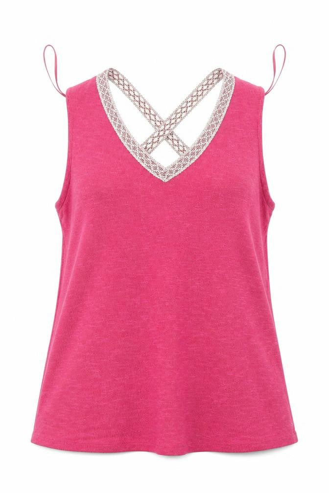 Front view of Tu women’s pink knit jumper, size UK 16