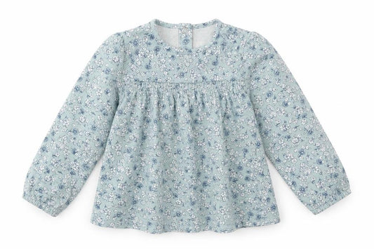 Front view of Tu girls’ blue floral fit & flare, size 12-18, months