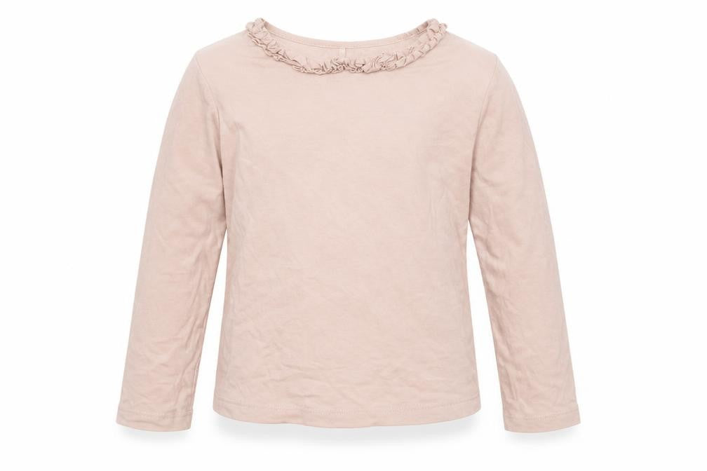 Front view of George girls’ pink basic t-shirt, size 5-6, years